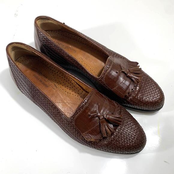 Adolfo Men's Leather Size 9.5 Casual Slip On Shoes Made in Italy - Picture 1 of 10
